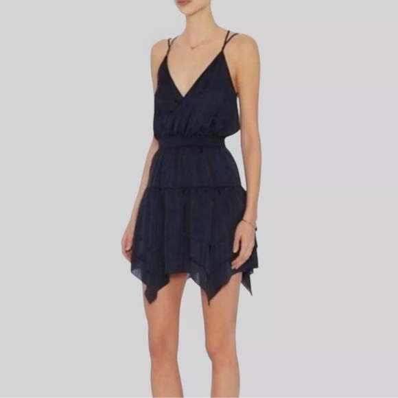 Designers Remix Charlotte Eskildsen Navy Blue Strappy Mini Dress Sz 36 - Picture 1 of 10
